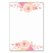 エレガントな結婚式座席表の花と真珠 テーブルナンバー (裏面)