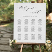 エレガントな結婚式座席表サイン ポスター