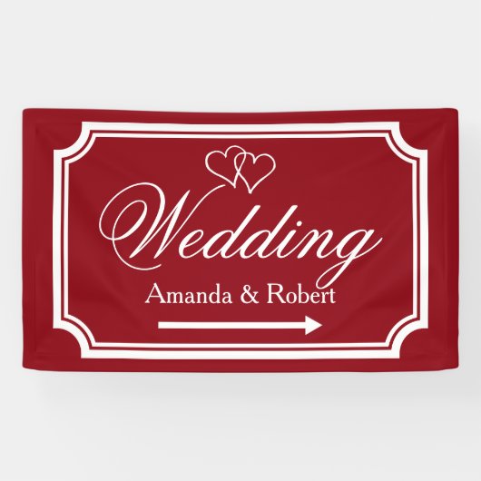 エレガントな結婚式披露宴の方向幕 横断幕 (横)
