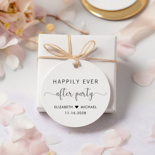 エレガントな結婚式披露宴後パーティーありがとう フェイバータグ
