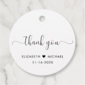 エレガントな結婚式披露宴後パーティーありがとう フェイバータグ (正面)