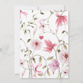 エレガントな結婚式招待状とロマンチックなフローラAc 招待状 (裏面)