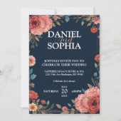 エレガントな結婚式招待状のデザイン - 愛を祝おう 招待状 (正面)