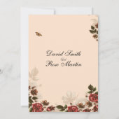 エレガントな結婚式招待状カード 招待状 (裏面)