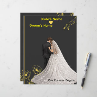 エレガントな結婚式招待状テンプレート レターヘッド
