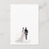 エレガントな結婚式新婦&新郎 エンクロージャーカード (正面)