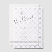 エレガントな結婚式新郎新婦のストライプ ベラム紙招待状 (オフセット (招待状))