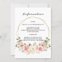 エレガントな結婚式案内カード