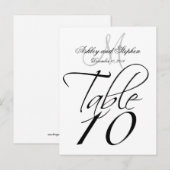 エレガントな結婚式用テーブルナンバーカード インビテーションポストカード (正面/裏面)