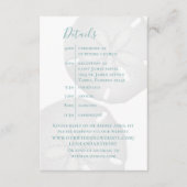 エレガントな結婚式詳細タイムラインビーチサンドドル エンクロージャーカード (正面)