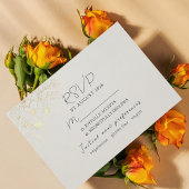エレガントな結婚式食事の選択RSVPカード 出欠カード