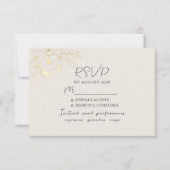 エレガントな結婚式食事の選択RSVPカード 出欠カード (正面)