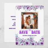 エレガントな結婚式007 by Nasrin日付を保存 セーブザデート (正面/裏面)