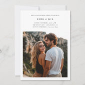 エレガントな結婚式2写真彼女はYes婚約 招待状 (裏面)