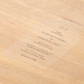 エレガントな結婚式 アクリル招待状 (レイダウン)