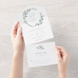 エレガントな結婚式 オールインワン招待状