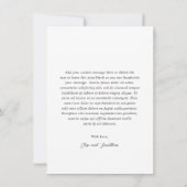 エレガントな結婚式 サンキューカード (裏面)