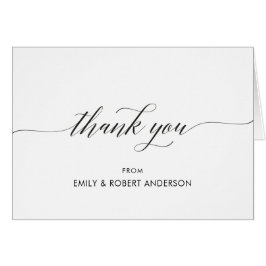 エレガントな結婚式、サンキューカード、モダン、クラシック