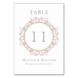 エレガントな結婚式 テーブルナンバー