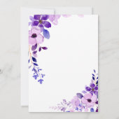 エレガントな結婚式 ピンク ブルー パープル 保存日 セーブザデート (裏面)