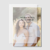 エレガントな結婚式 ベラム紙招待状 (オフセット (カップル))