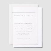 エレガントな結婚式 ベラム紙招待状 (オフセット)
