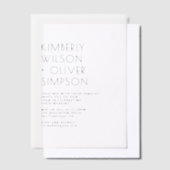 エレガントな結婚式 ベラム紙招待状 (オフセット)