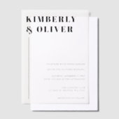 エレガントな結婚式 ベラム紙招待状 (オフセット)