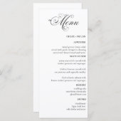 エレガントな結婚式 メニュー (正面/裏面)