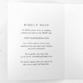 エレガントな結婚式 三つ折り招待状 (内部最初)