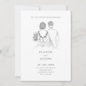 エレガントな結婚式 招待状 (正面)