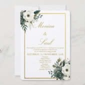 エレガントな結婚式 招待状 (正面)