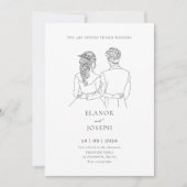 エレガントな結婚式 招待状 (正面)