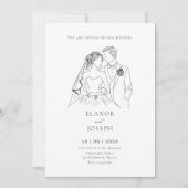 エレガントな結婚式 招待状 (正面)