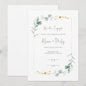 エレガントな結婚式 招待状 (正面/裏面)