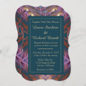 エレガントな結婚式 招待状 (正面/裏面)