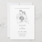 エレガントな結婚式 招待状 (正面)