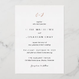 エレガントな結婚式 箔招待状