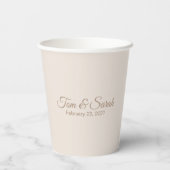 エレガントな結婚式 紙コップ (裏面)