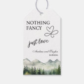 エレガントな結婚式 Nothing Fancy Just Love ギフトタグ (正面)