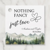 エレガントな結婚式 Nothing Fancy Just Love フェイバータグ (正面)