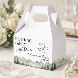 エレガントな結婚式 Nothing Fancy Just Love フェイバーボックス
