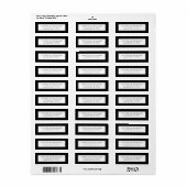 エレガントな結婚式RSVP白黒 ラベル (フルシート)