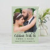エレガントな結婚披露宴招待状テンプレート (スタンド正面)