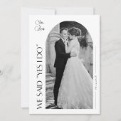 エレガントな結婚発表カード ウェディング おしゃれなデザイン 案内状 (正面)