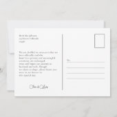 エレガントな結婚発表カード 案内状 (裏面)