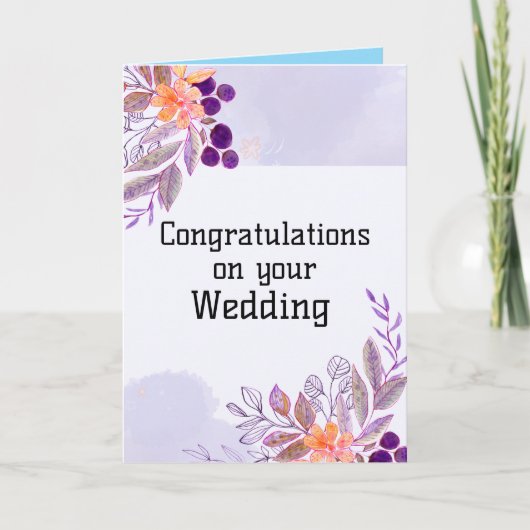 エレガントな結婚祝いカード カード (正面)
