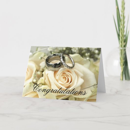 エレガントな結婚祝いカード カード (正面)