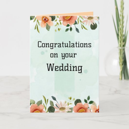 エレガントな結婚祝いカード カード (正面)