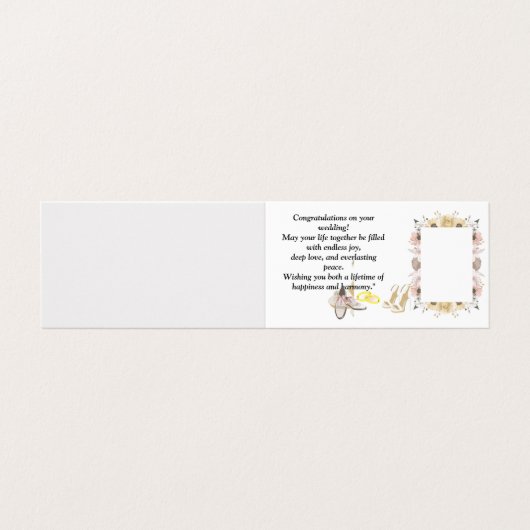 エレガントな結婚祝いカード | ロマンチックな映画 (外部フラット)